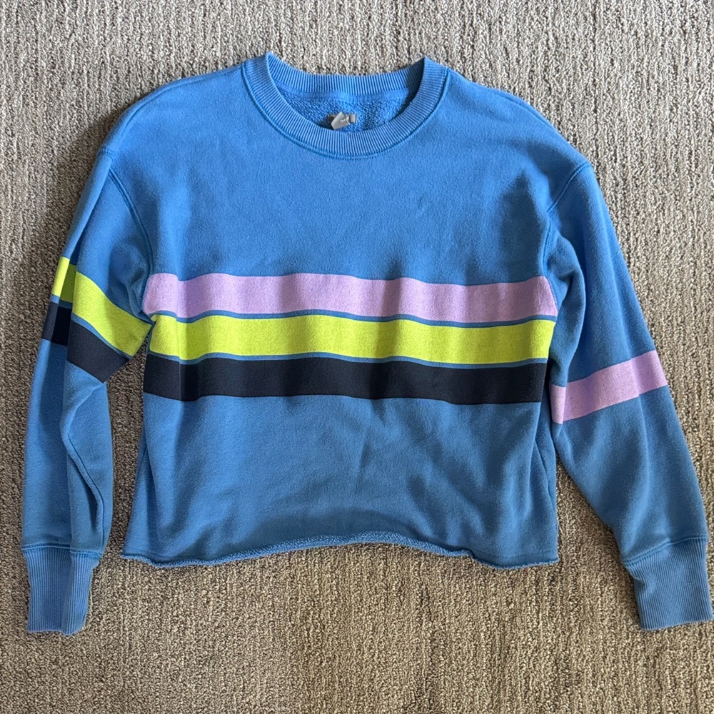 Aerie Colorful Striped Sweatshirt